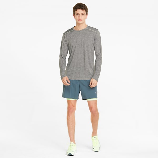 Long Sleeve Men's Running Tee, Medium Gray Heather, extralarge