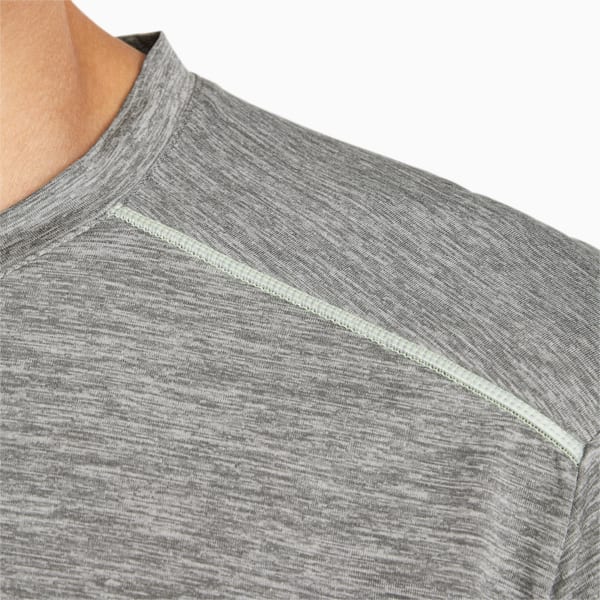 Playera de running de manga larga para hombre, Medium Gray Heather, extralarge