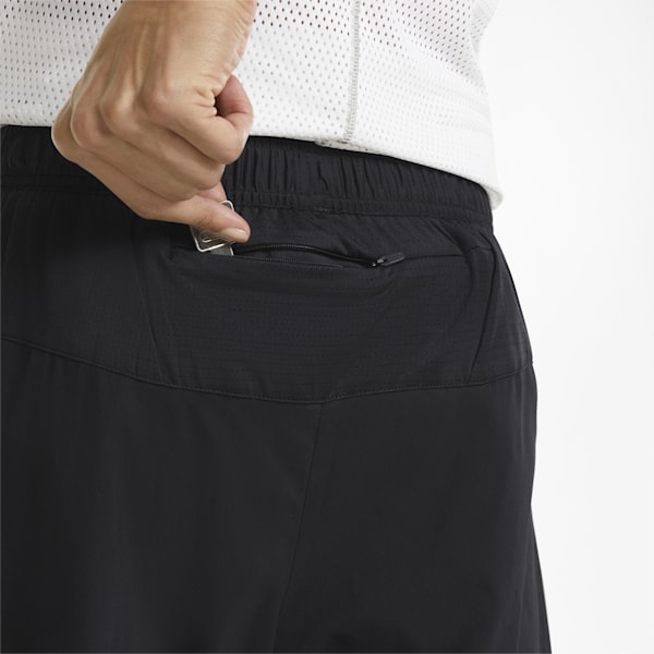 Tapered Woven Men's Running Slim Fit Pants, Puma Black-Grape Leaf, extralarge-AUS