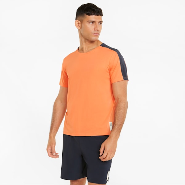 PUMA x FIRST MILE Short Sleeve Men's Running Tee, Deep Apricot, extralarge