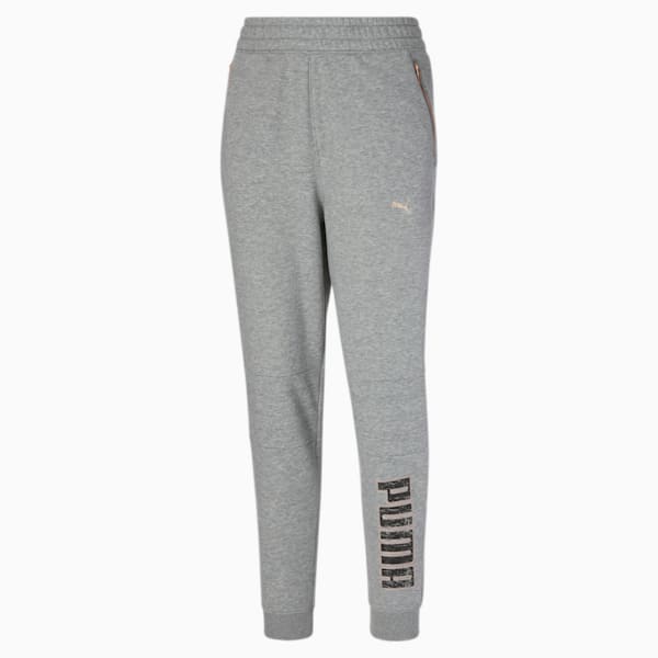 Train Moto Women's Jogger, Medium Gray Heather-Rose Gold, extralarge