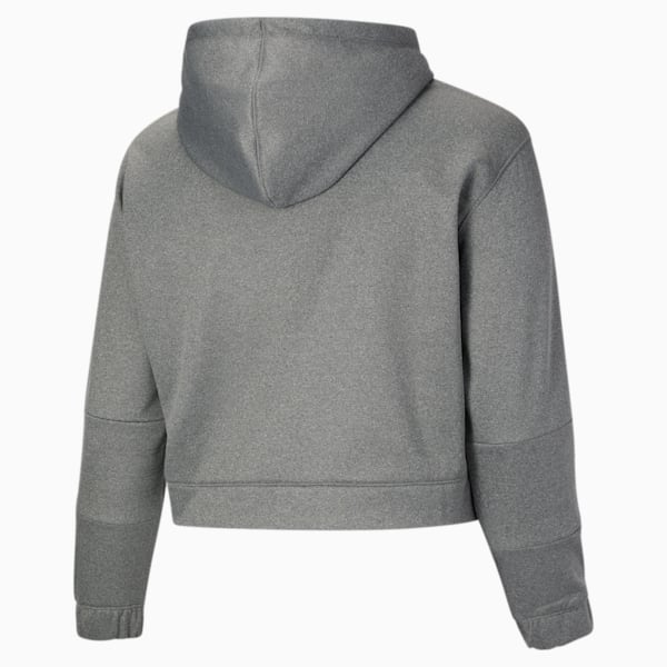 Moto Women's Pullover Hoodie PL, Medium Gray Heather-Rose Gold, extralarge