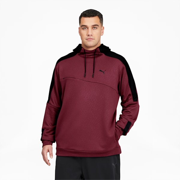 Burgundy puma hoodie on sale