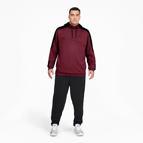 Train Activate Men's Hoodie BT, Burgundy-Puma Black, extralarge