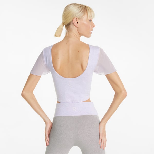 Exhale Women's Training Crop Top, Lavender Fog Heather
