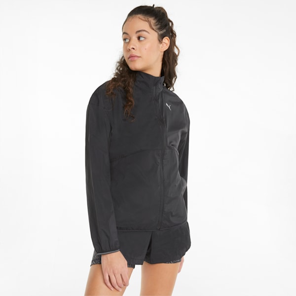 Chaqueta para correr Marathon Sheerwoven para mujer, Puma Black, extralarge