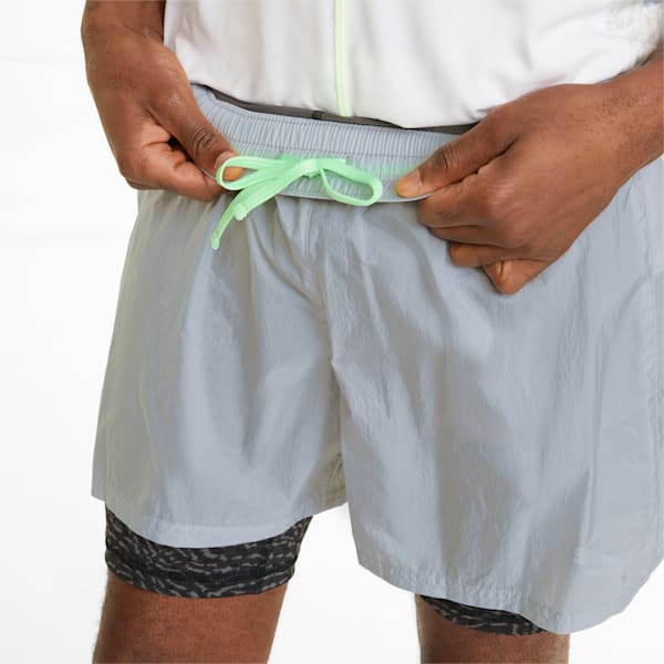 FSTR 2-in-1 Woven 5” Men's Running Shorts, Harbor Mist, extralarge