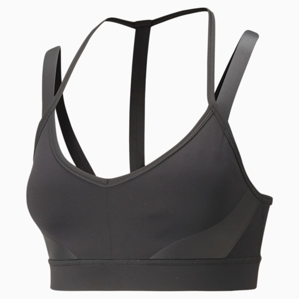 Fashion Luxe Low Impact Women's Training Bra, Puma Black, extralarge-IND