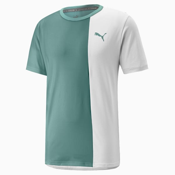 CLOUDSPUN Short Sleeve Men's Training Tee, Mineral Blue-Puma White, extralarge