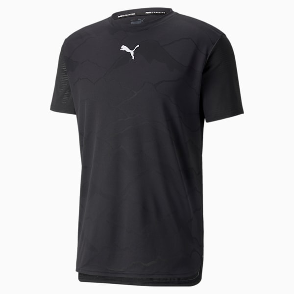 Vent Short Sleeve Men's Training T-Shirt, Puma Black-Jacquard, extralarge-AUS