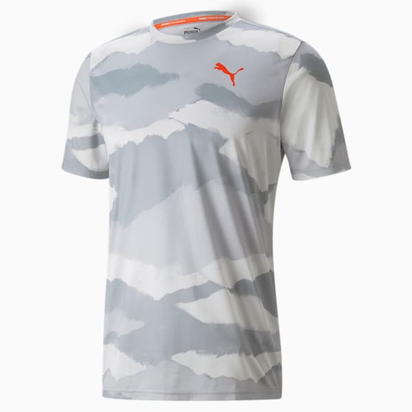 Printed Men's Training Tee, Harbor Mist-AOP, extralarge