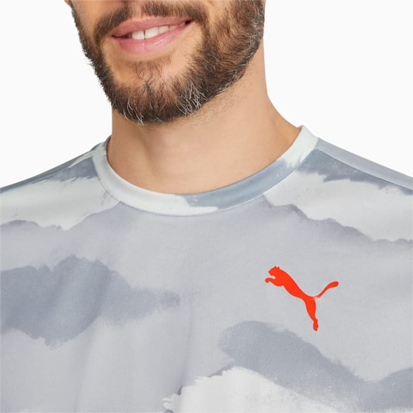 Printed Men's Training Tee, Harbor Mist-AOP, extralarge