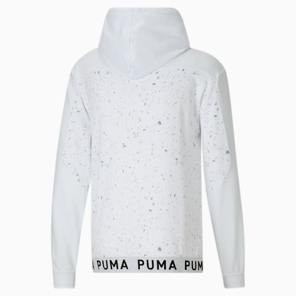 Printed Men's Training Hoodie, Puma White