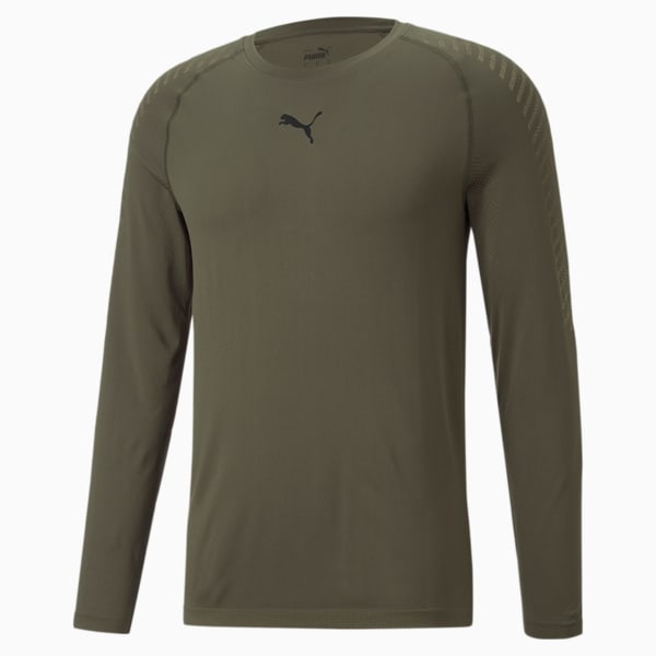 FORMKNIT SEAMLESS Long Sleeve Men's Training T-shirt, Forest Night, extralarge-IND