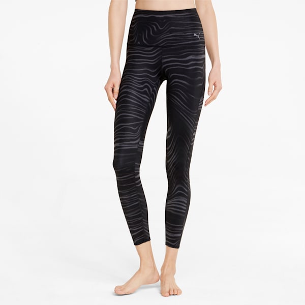 Studio Printed High-Waisted Women's Training Leggings, Puma Black, extralarge-IND