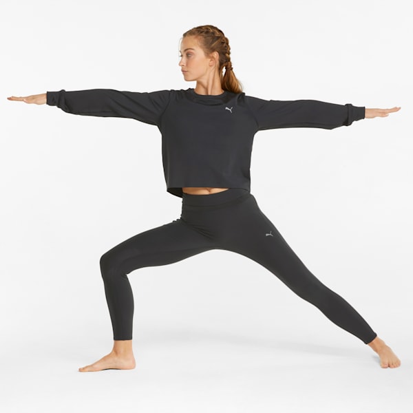 Studio Yogini Trend Women's Regular Fit Training Sweatshirt, Puma Black, extralarge-IND