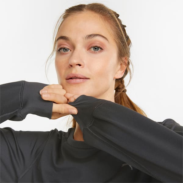 Studio Yogini Trend Women's Regular Fit Training Sweatshirt, Puma Black, extralarge-IND