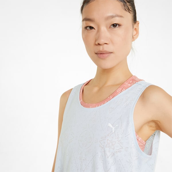 Studio Burn Out Twist Women's Training Tank Top, Arctic Ice, extralarge