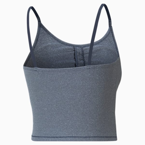 Studio Foundation Ruched Women's Slim Fit Training Tank Top, Marine Blue Heather, extralarge-IND