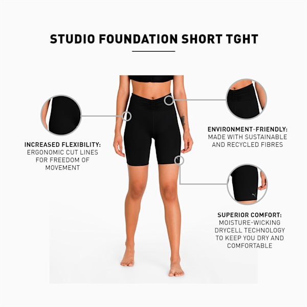 Studio Foundation Short Women's Training Leggings, Puma Black