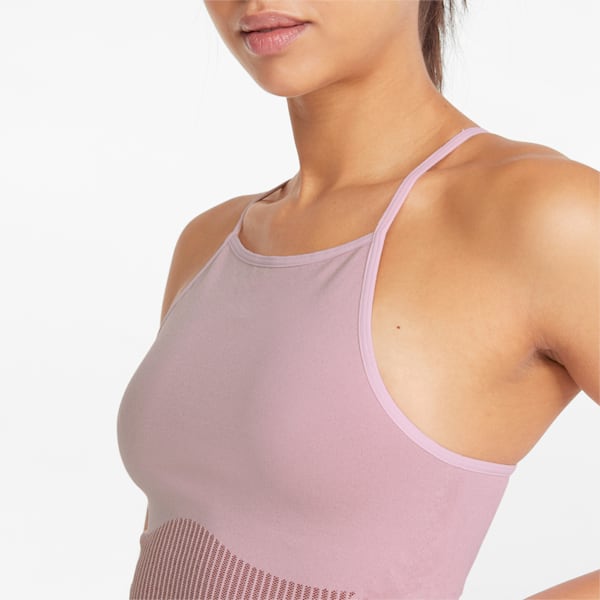 Camiseta sin mangas de entrenamiento para mujeres sin costura FORMKNIT Q2, Chalk Pink-Cowhide