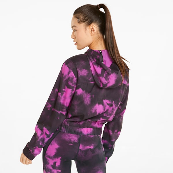 Printed Woven Women's Training Jacket, Deep Orchid, extralarge