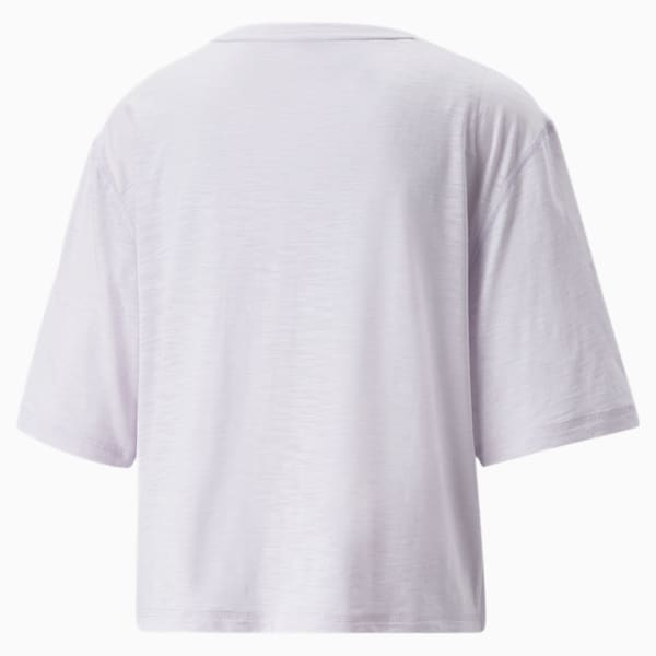 Graphic Recycled Boxy Women's Training  T-shirt, Lavender Fog, extralarge-IND