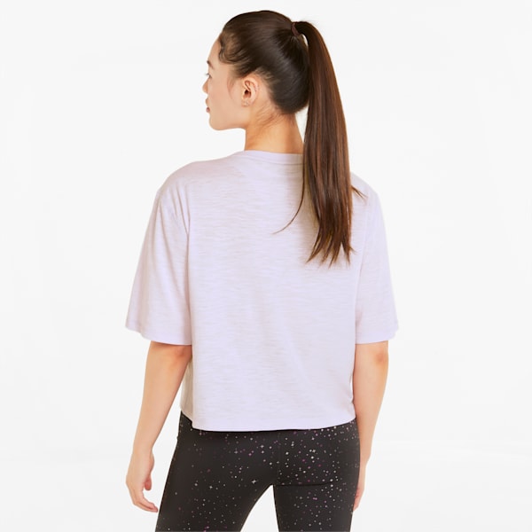 Graphic Recycled Boxy Women's Training  T-shirt, Lavender Fog, extralarge-IND