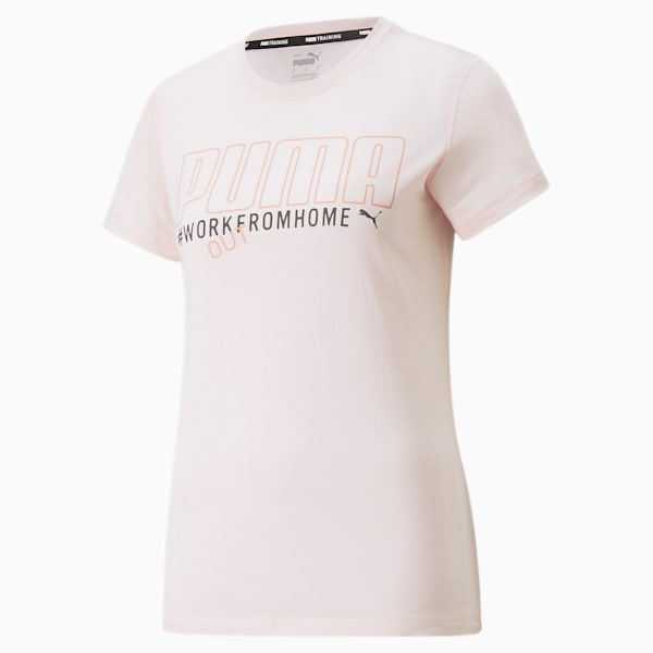 Graphic Slogan Women's Training T-Shirt, Chalk Pink Heather, extralarge-IND