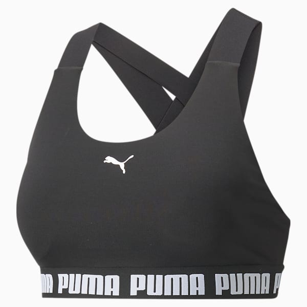 Feel It Mid-Impact Women's Training Bra, Puma Black