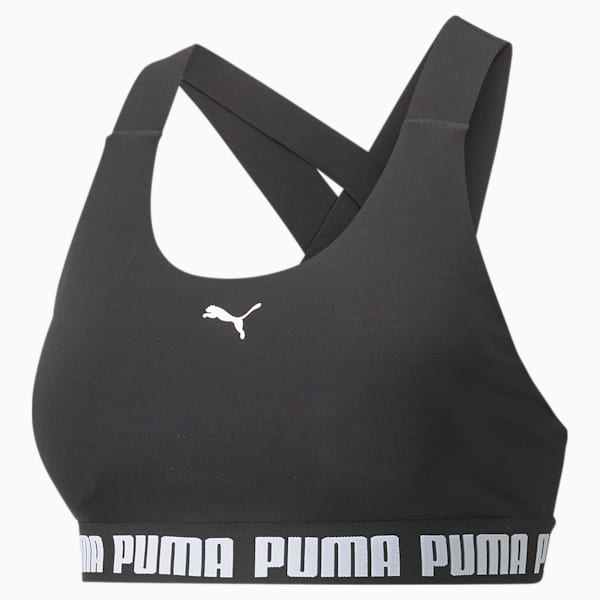 Feel It Mid-Impact Women's Training Bra, Puma Black, extralarge-IND