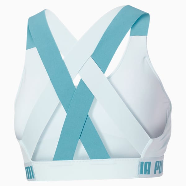 Feel It Mid-Impact Women's Sports Bra, Nitro Blue-Porcelain, extralarge