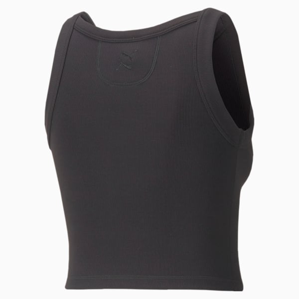 Exhale Ribbed Women's Training Tank Top, Puma Black, extralarge