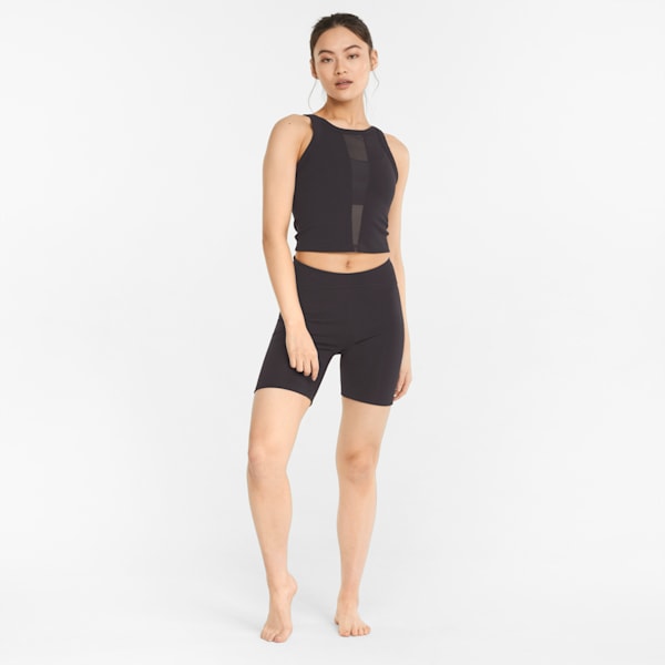 Women's Fitness Ribbed Crop Top 520 - Black