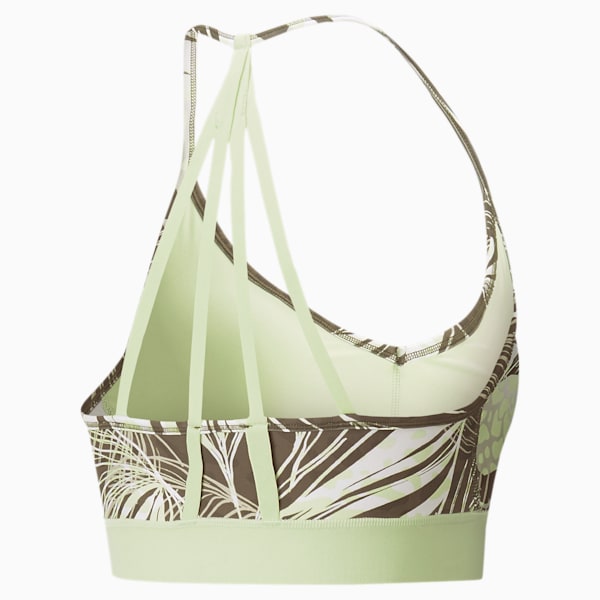Bra deportivo para training de bajo impacto Mujer Risk Taker, Dark Green Moss-trop print, extralarge