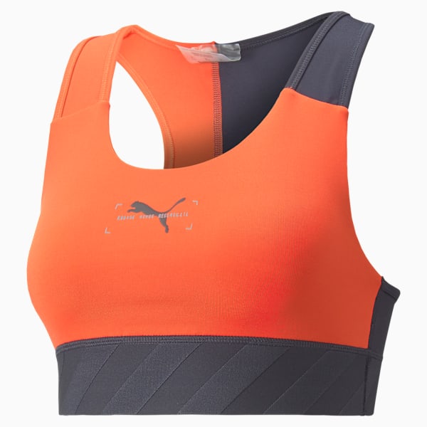 Puma Women's Polyester Wired Classic Sports Bra (52159882_Sunset