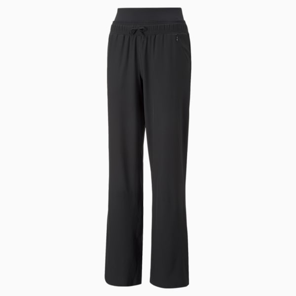 Modest Activewear Wide Leg Training Women's Pants, Puma Black