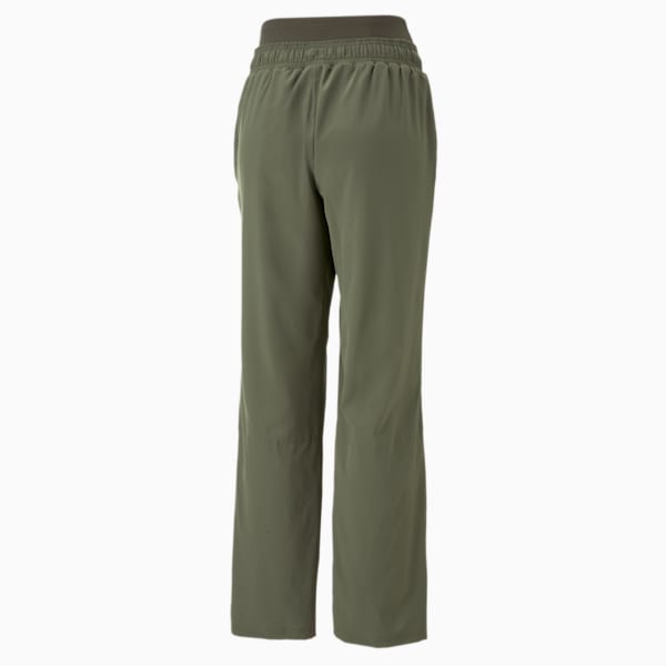 Modest Activewear Wide Leg Training Women's Pants, Green Moss, extralarge-IND