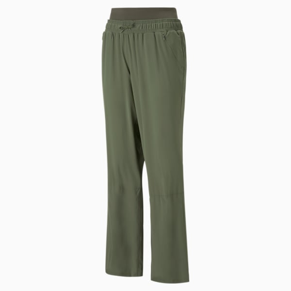 Modest Activewear Wide Leg Training Women's Pants, Green Moss, extralarge-IND