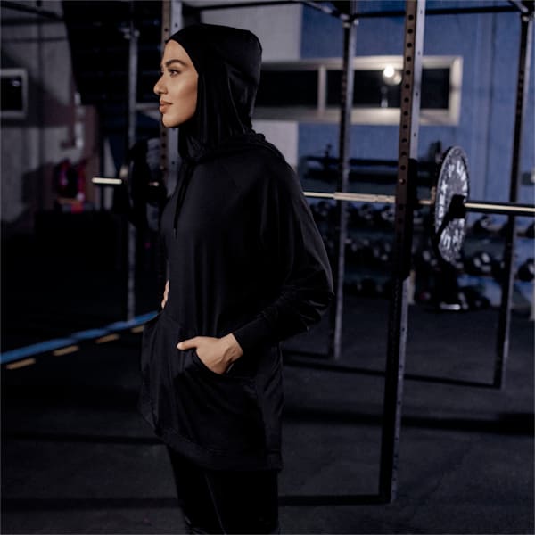 Modest Activewear Women's Training Hoodie, Puma Black, extralarge-IND