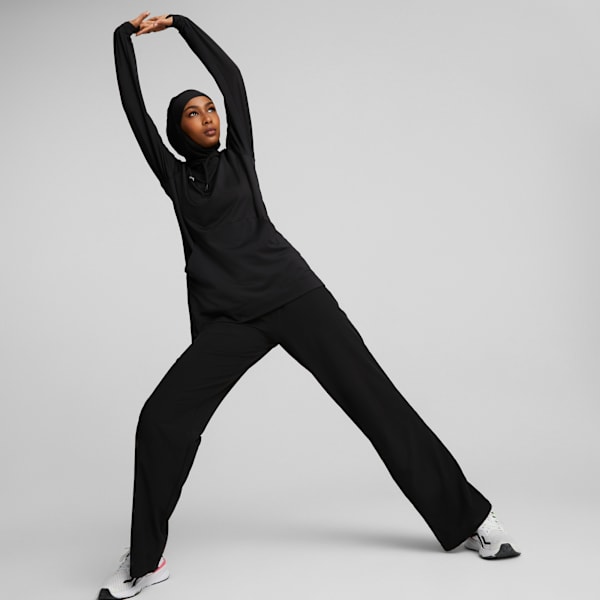 Modest Activewear Women's Training Hoodie, Puma Black, extralarge-IND
