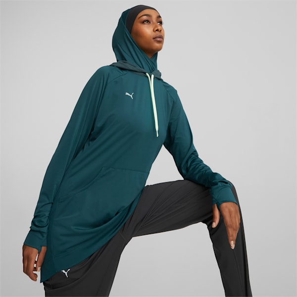 Modest Activewear Women's Training Hoodie, Varsity Green, extralarge-IND