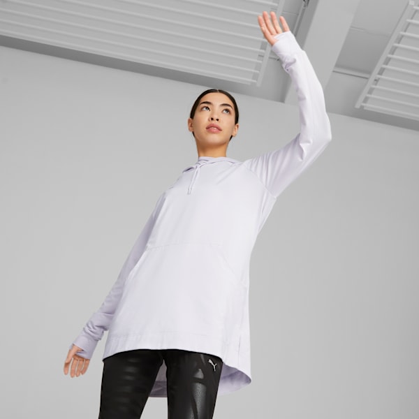 Puma Modest Activewear Oversized Tee In Black