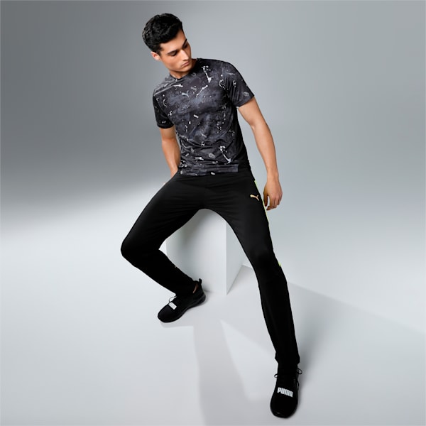 PUMA x one8 Printed Active Men's Slim Fit T-Shirt, Puma Black, extralarge-IND