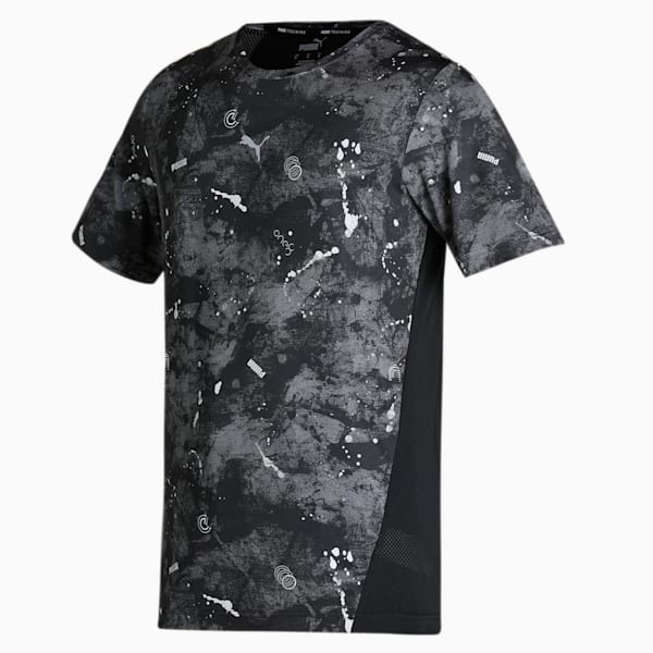 PUMA x one8 Printed Active Men's Slim Fit T-Shirt, Puma Black, extralarge-IND
