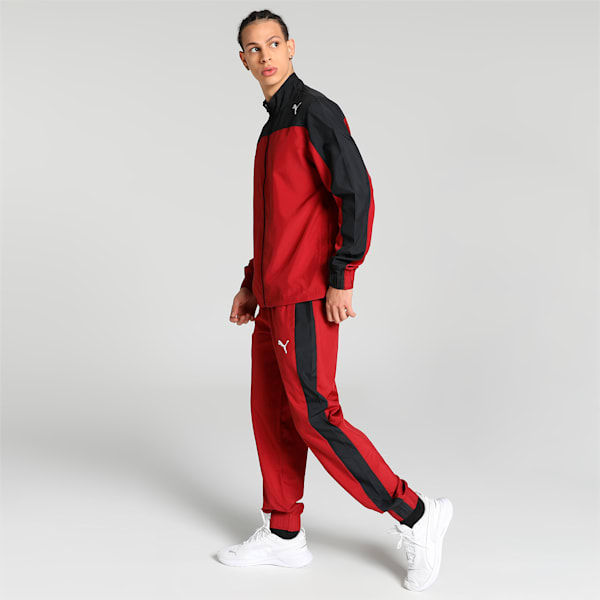 Train Favourite Men's Regular Fit Tracksuit, Intense Red, extralarge-IND