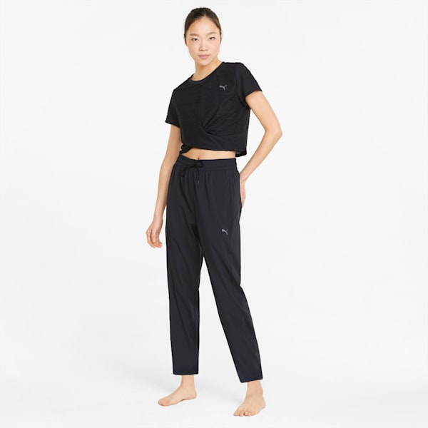 ウィメンズ ヨガ スタジオ ファウンド ウーブン 3/4 トレーニング パンツ, Puma Black, extralarge-JPN