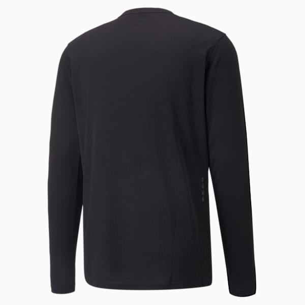 Studio Waffle Long Sleeve Training Men's T-Shirt, Puma Black, extralarge-IND