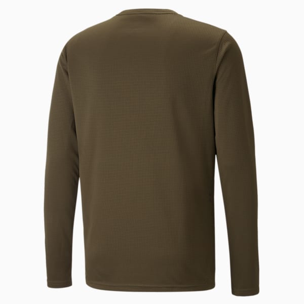 Playera para entrenar de manga larga STUDIO Waffle para hombre, Deep Olive, extralarge