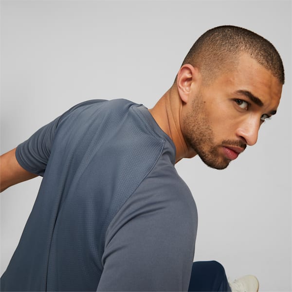 Fit Short Sleeve Men's Training T-Shirt, Evening Sky, extralarge-IND